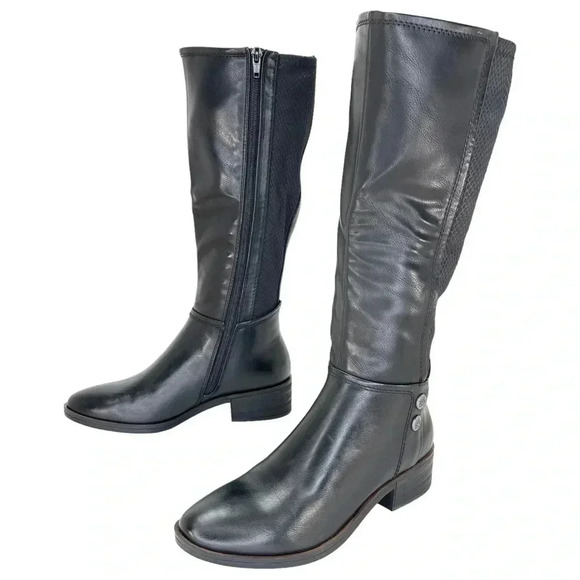 Baretraps Madelyn Black Faux Leather Mid Calf Womens Boots Size 5.5M - Picture 8 of 9